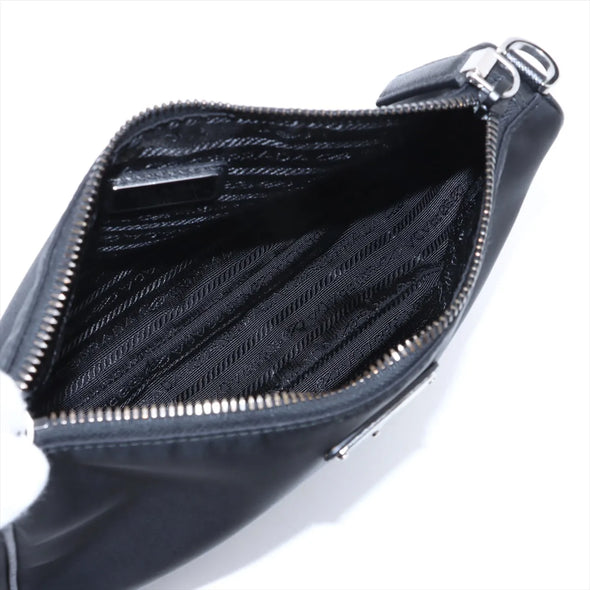 Prada Black Re-Nylon and Saffiano Leather Shoulder Bag [Clearance Sale]
