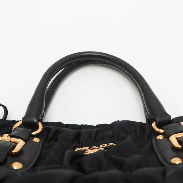 Prada Black Tessuto Gaufre Shoulder Bag  [Clearance Sale]