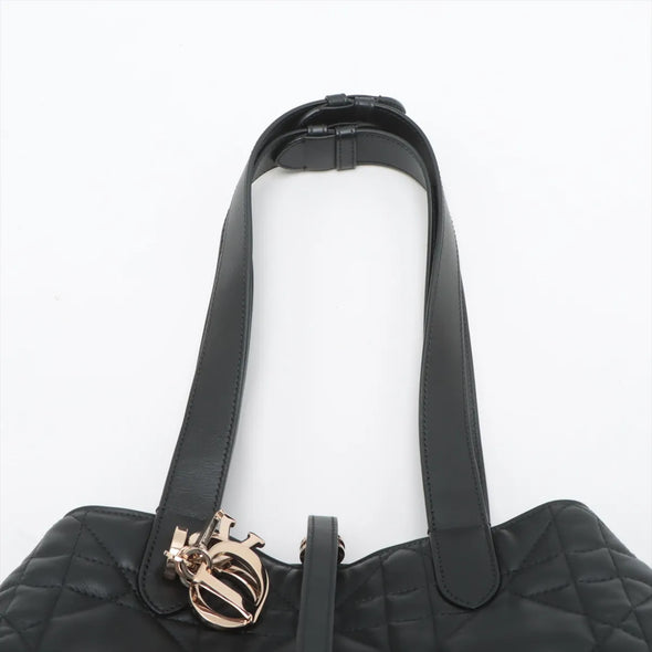 Christian Dior Black Macrocannage Leather Medium Dior Toujours Bag  [Clearance Sale]