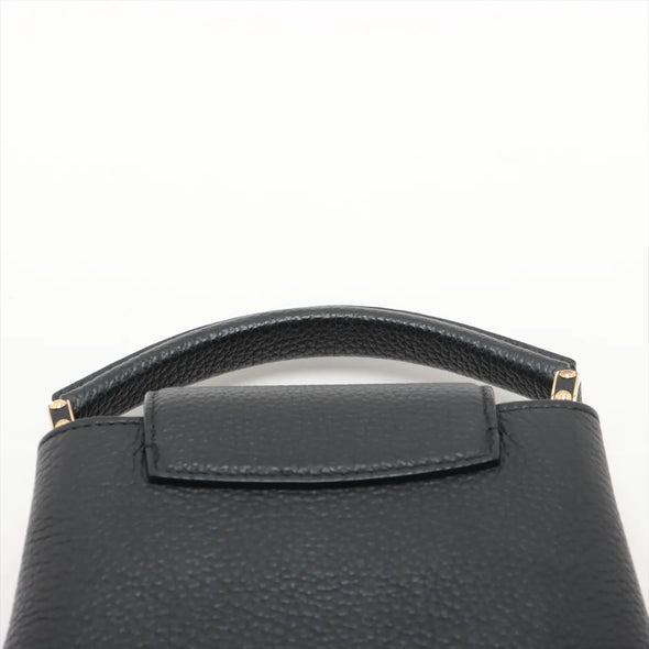 Louis Vuitton Black Taurillon Leather Capucines Mini  [Clearance Sale]