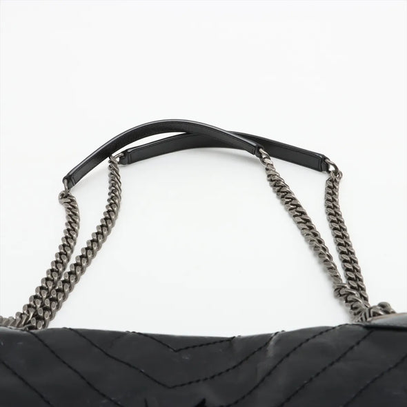 Saint Laurent Black Vintage Leather Nikki Medium Shoulder Bag [Clearance Sale]