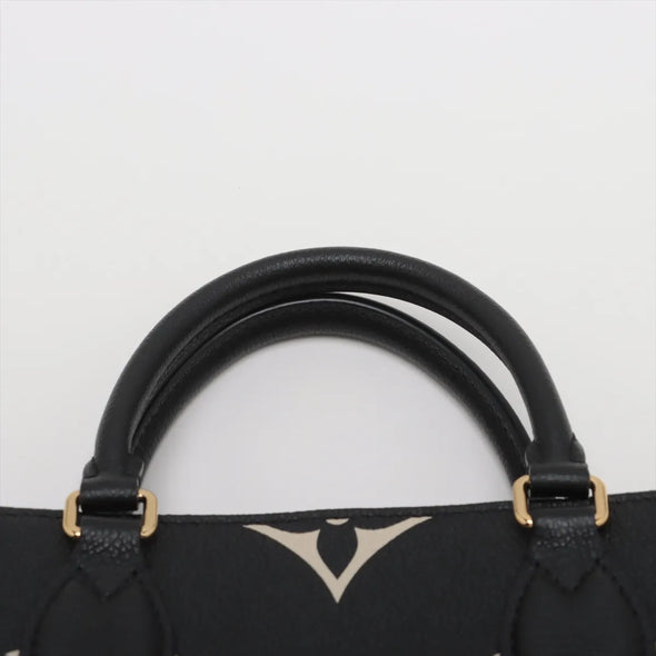 Louis Vuitton Black Beige Bicolor Monogram Empreinte Leather OnTheGo PM  [Clearance Sale]