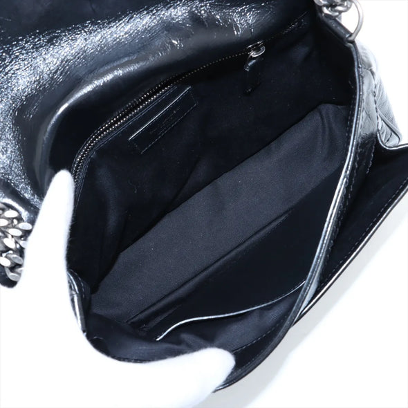 Saint Laurent Black Vintage Leather Nikki Medium Shoulder Bag [Clearance Sale]