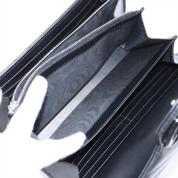 Gucci Black Leather GG Marmont Chain Wallet  [Clearance Sale]