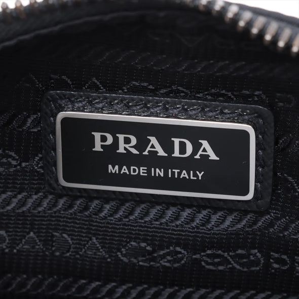 Prada Black Re-Nylon and Saffiano Leather Shoulder Bag [Clearance Sale]