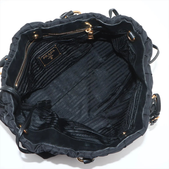 Prada Black Tessuto Gaufre Shoulder Bag  [Clearance Sale]