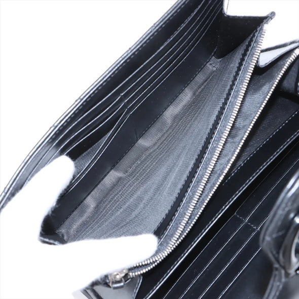 Gucci Black Leather GG Marmont Chain Wallet  [Clearance Sale]