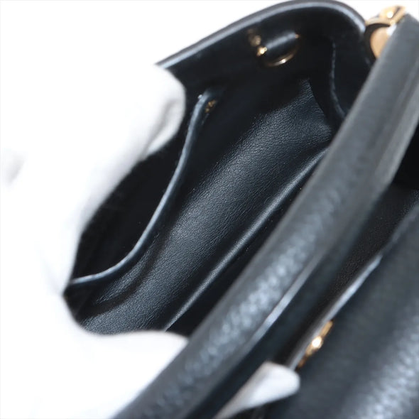 Louis Vuitton Black Taurillon Leather Capucines Mini  [Clearance Sale]