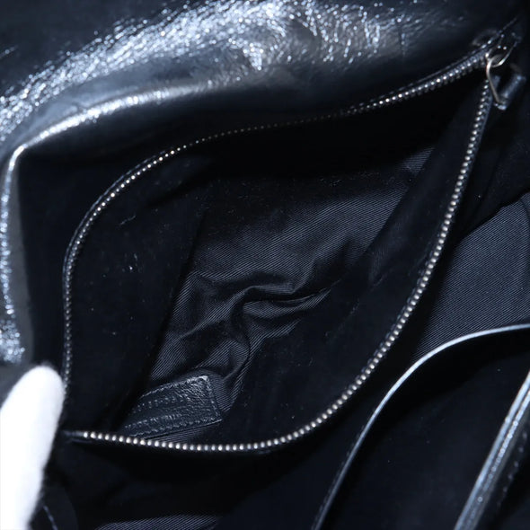 Saint Laurent Black Vintage Leather Nikki Medium Shoulder Bag [Clearance Sale]
