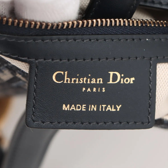 Christian Dior Blue Dior Oblique Embroidery Saddle Bag [Clearance Sale]