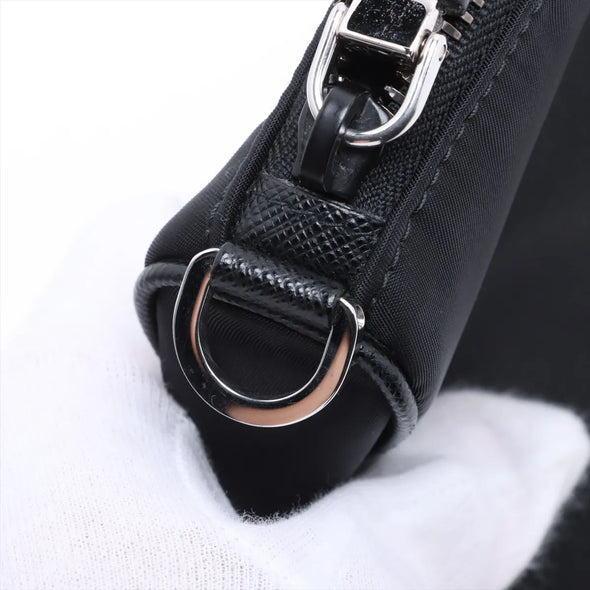 Prada Black Re-Nylon and Saffiano Leather Shoulder Bag [Clearance Sale]