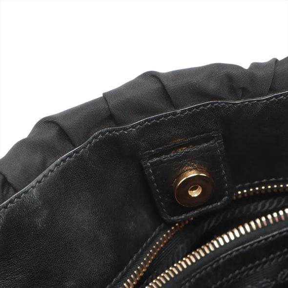 Prada Black Tessuto Gaufre Shoulder Bag  [Clearance Sale]