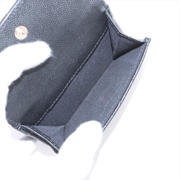 Chanel Black Caviar Calfskin Compact Wallet [Clearance Sale]