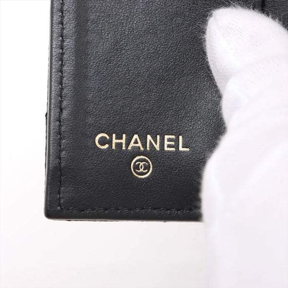 Chanel Black Caviar Calfskin Compact Wallet [Clearance Sale]