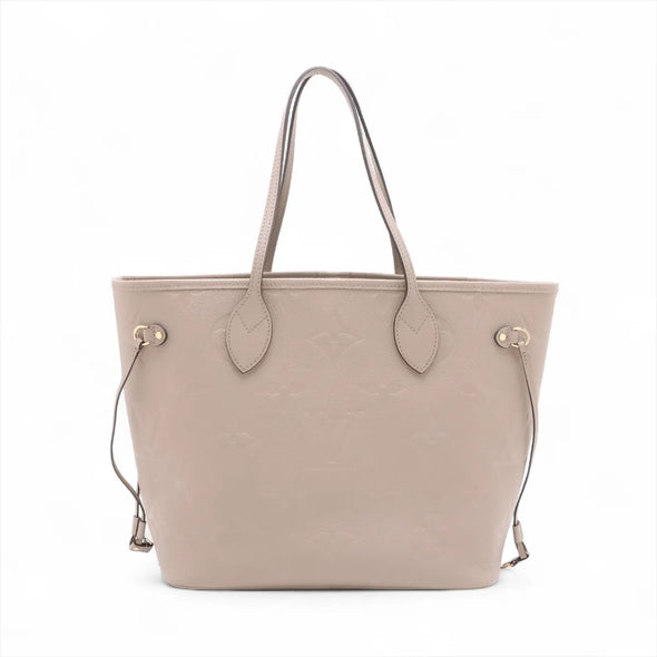 Louis Vuitton Beige Monogram Empreinte Leather Neverfull MM [Clearance Sale]