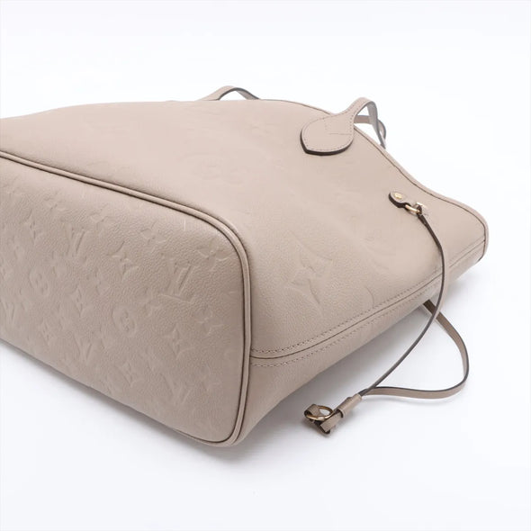 Louis Vuitton Beige Monogram Empreinte Leather Neverfull MM [Clearance Sale]