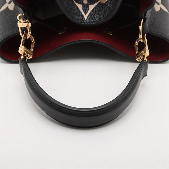 Louis Vuitton Black Beige Bicolor Monogram Empreinte Leather Neonoe MM [Clearance Sale]