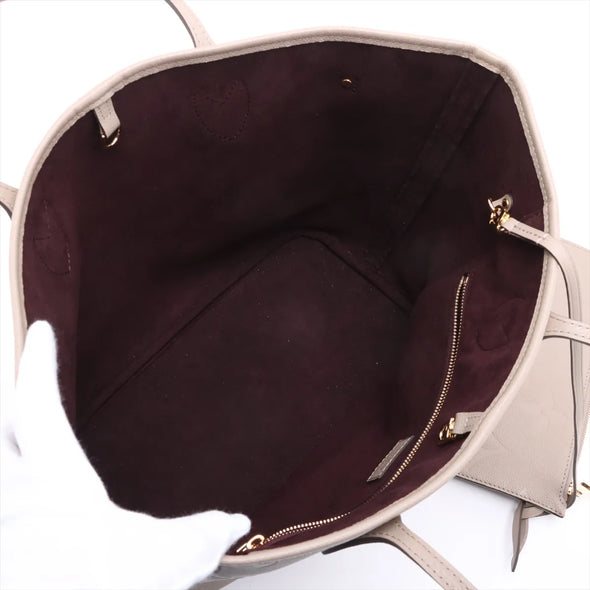 Louis Vuitton Beige Monogram Empreinte Leather Neverfull MM [Clearance Sale]