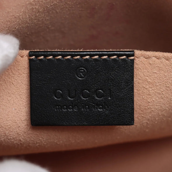 Gucci Black Leather GG Marmont Small Shoulder Bag [Clearance Sale]