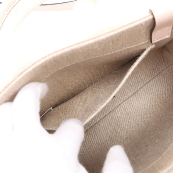 Chloe Pink and Beige Canvas Small Woody Tote Bag [Clearance Sale]