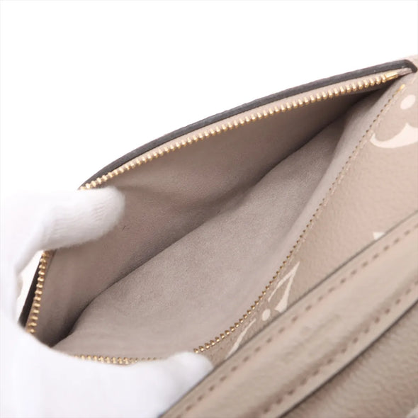 Louis Vuitton Toueterelle Creme Bicolor Monogram Empreinte Leather Pochette Metis East West [Clearance Sale]