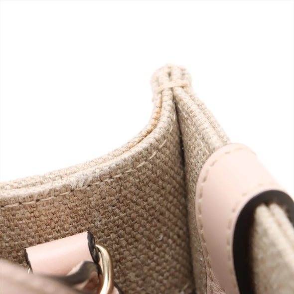 Chloe Pink and Beige Canvas Small Woody Tote Bag [Clearance Sale]