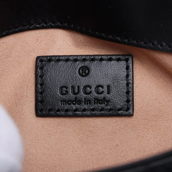 Gucci Black Leather GG Marmont Mini Bag [Clearance Sale]