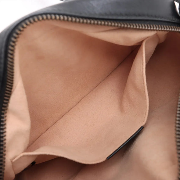 Gucci Black Leather GG Marmont Small Shoulder Bag [Clearance Sale]