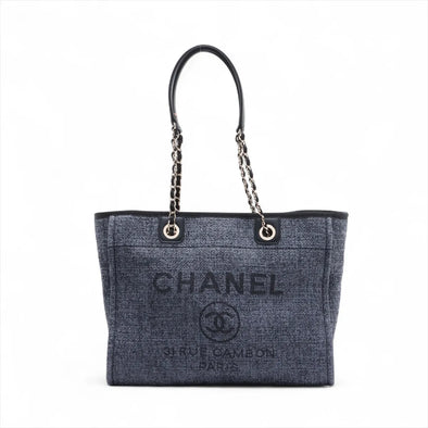 Chanel Black Deauville MM Shopping Bag  [Clearance Sale]
