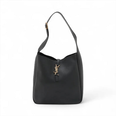 Saint Laurent Black LE 5 A 7 Large Leather Hobo Bag [Clearance Sale]