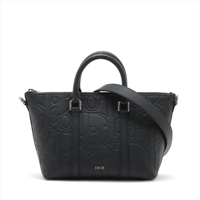 Christian Dior Black Leather Weekender  [Clearance Sale]