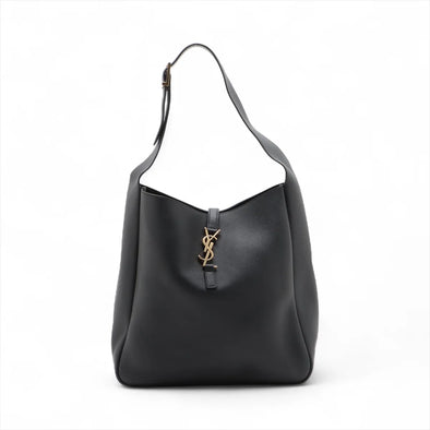 Saint Laurent Black LE 5 A 7 Large Leather Hobo Bag [Clearance Sale]