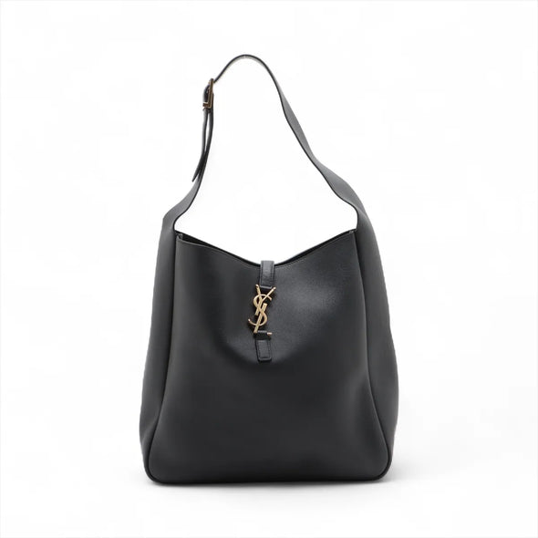 Saint Laurent Black LE 5 A 7 Large Leather Hobo Bag [Clearance Sale]
