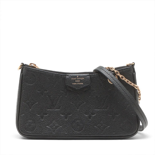 Louis Vuitton Black Monogram Empreinte Leather Easy Pouch on Strap  [Clearance Sale]