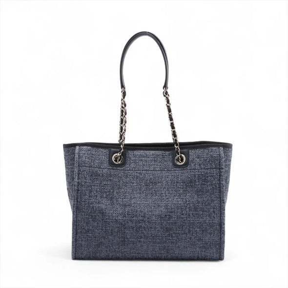 Chanel Black Deauville MM Shopping Bag  [Clearance Sale]