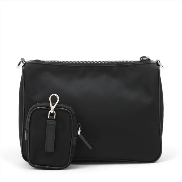 Prada Black Re-Nylon and Saffiano Leather Shoulder Bag [Clearance Sale]