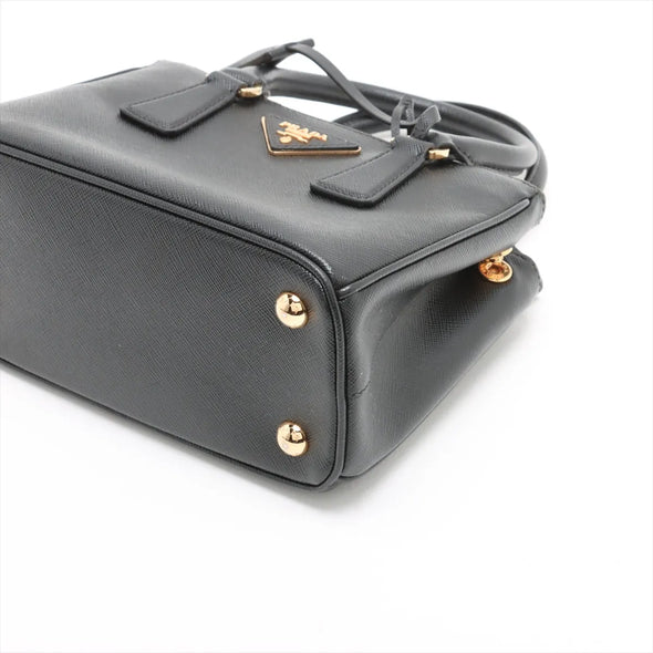 Prada Black Saffiano Leather Galleria Mini Bag [Clearance Sale]
