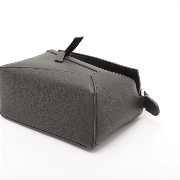 Loewe Gray Leather Mini Puzzle Bag [Clearance Sale]