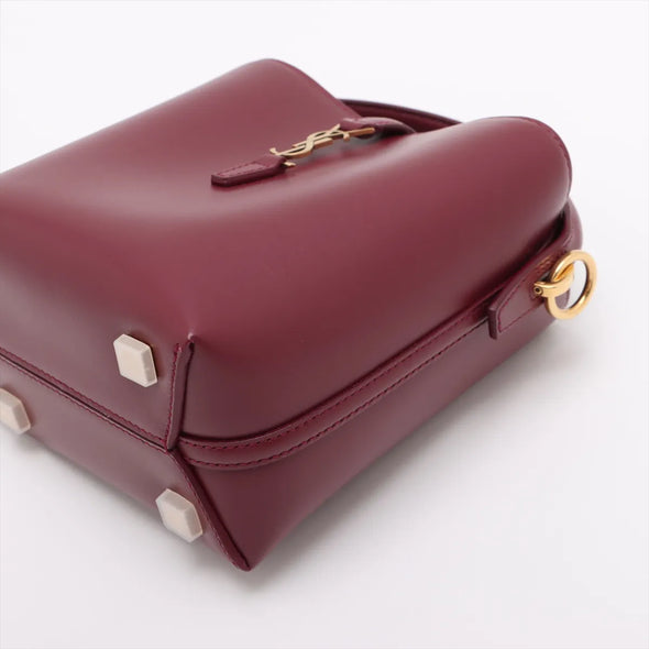Saint Laurent Rouge Merlot LE 37 Mini Leather Bucket Bag [Clearance Sale]