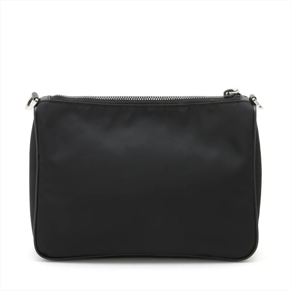 Prada Black Re-Nylon and Saffiano Leather Shoulder Bag [Clearance Sale]