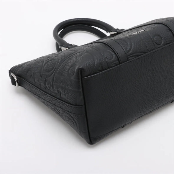 Christian Dior Black Leather Weekender  [Clearance Sale]