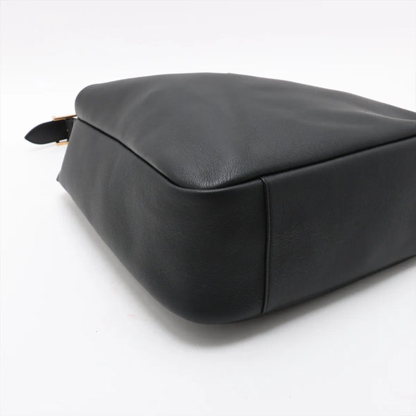 Saint Laurent Black LE 5 A 7 Large Leather Hobo Bag [Clearance Sale]