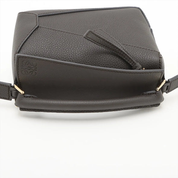Loewe Gray Leather Mini Puzzle Bag [Clearance Sale]