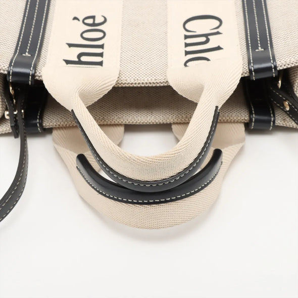 Chloe Black Beige Small Woody Tote [Clearance Sale]