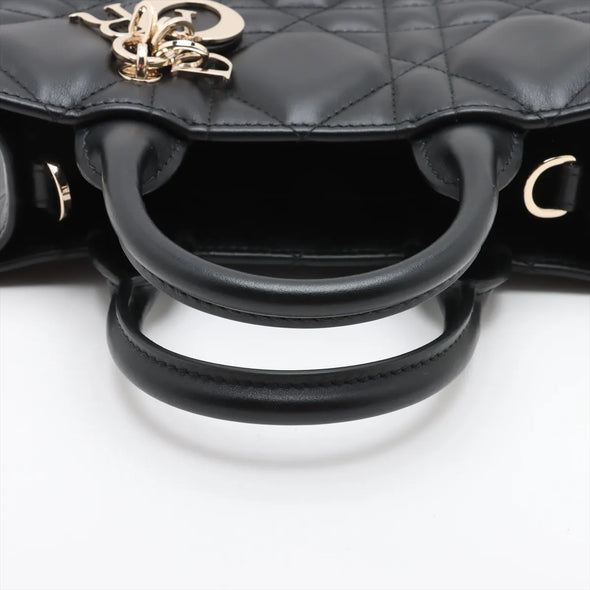 Christian Dior Black Macrocannage Calfskin Mini Book Tote [Clearance Sale]