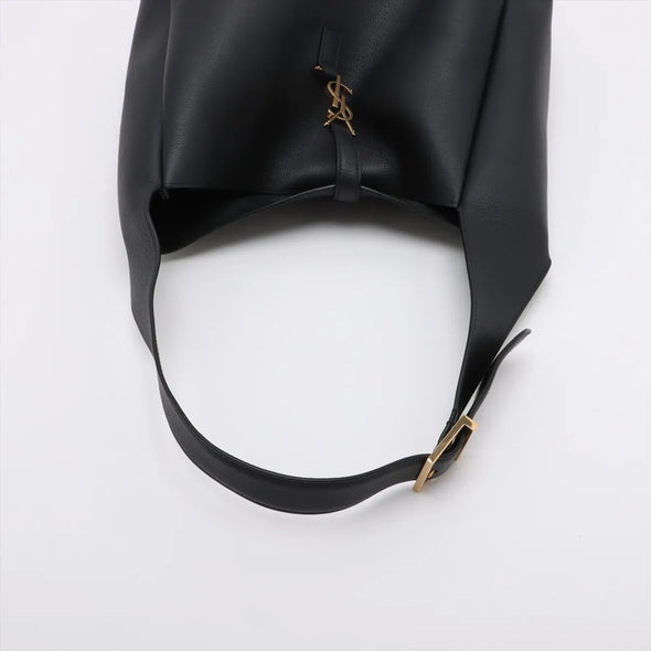 Saint Laurent Black LE 5 A 7 Large Leather Hobo Bag [Clearance Sale]