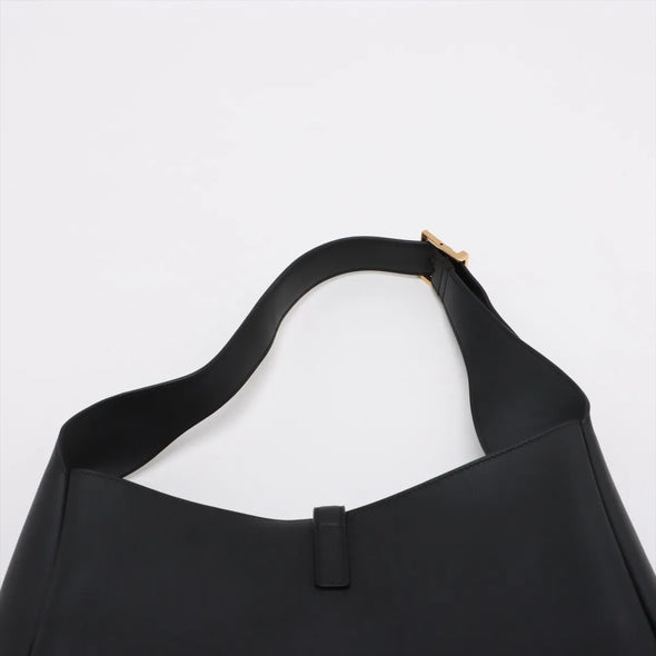 Saint Laurent Black LE 5 A 7 Large Leather Hobo Bag [Clearance Sale]