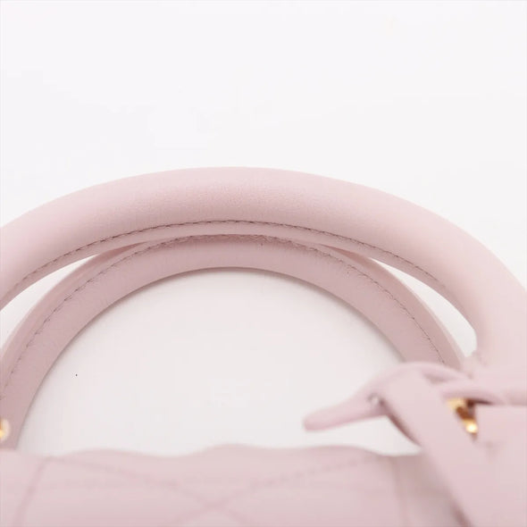 Christian Dior Pink Macrocannage Calfskin Groove 20 Bag  [Clearance Sale]