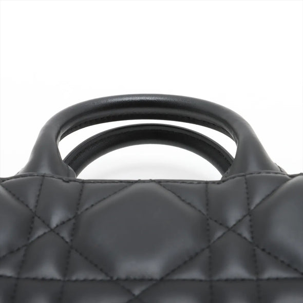 Christian Dior Black Macrocannage Calfskin Mini Book Tote [Clearance Sale]