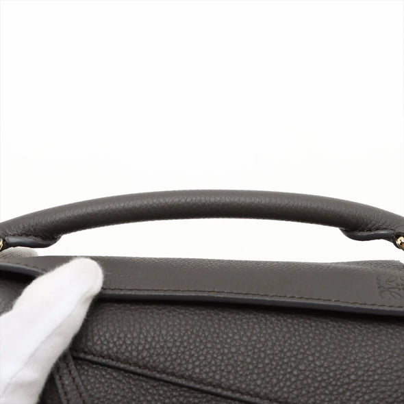 Loewe Gray Leather Mini Puzzle Bag [Clearance Sale]